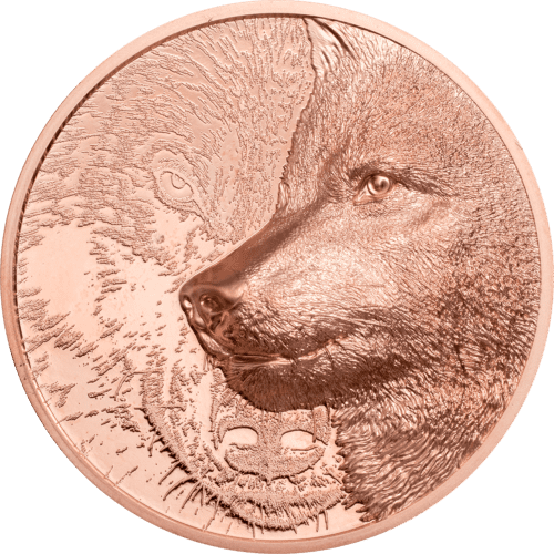 mystic wolf copper coin