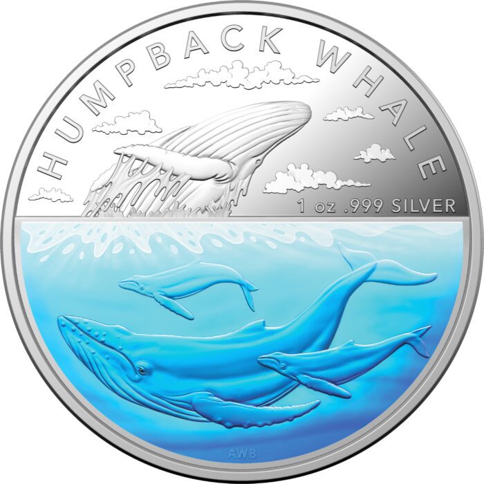 2023 Australia Humpback Whale 1oz Silver Colored