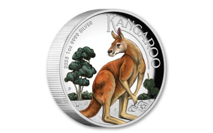 2023 Australia Kangaroo Colorized 1oz Silver - Image 2
