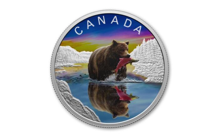 2024 Canada Wildlife Reflections Grizzly 1oz Silver