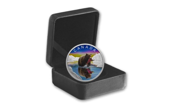 2024 Canada Wildlife Reflections Grizzly 1oz Silver - Image 2