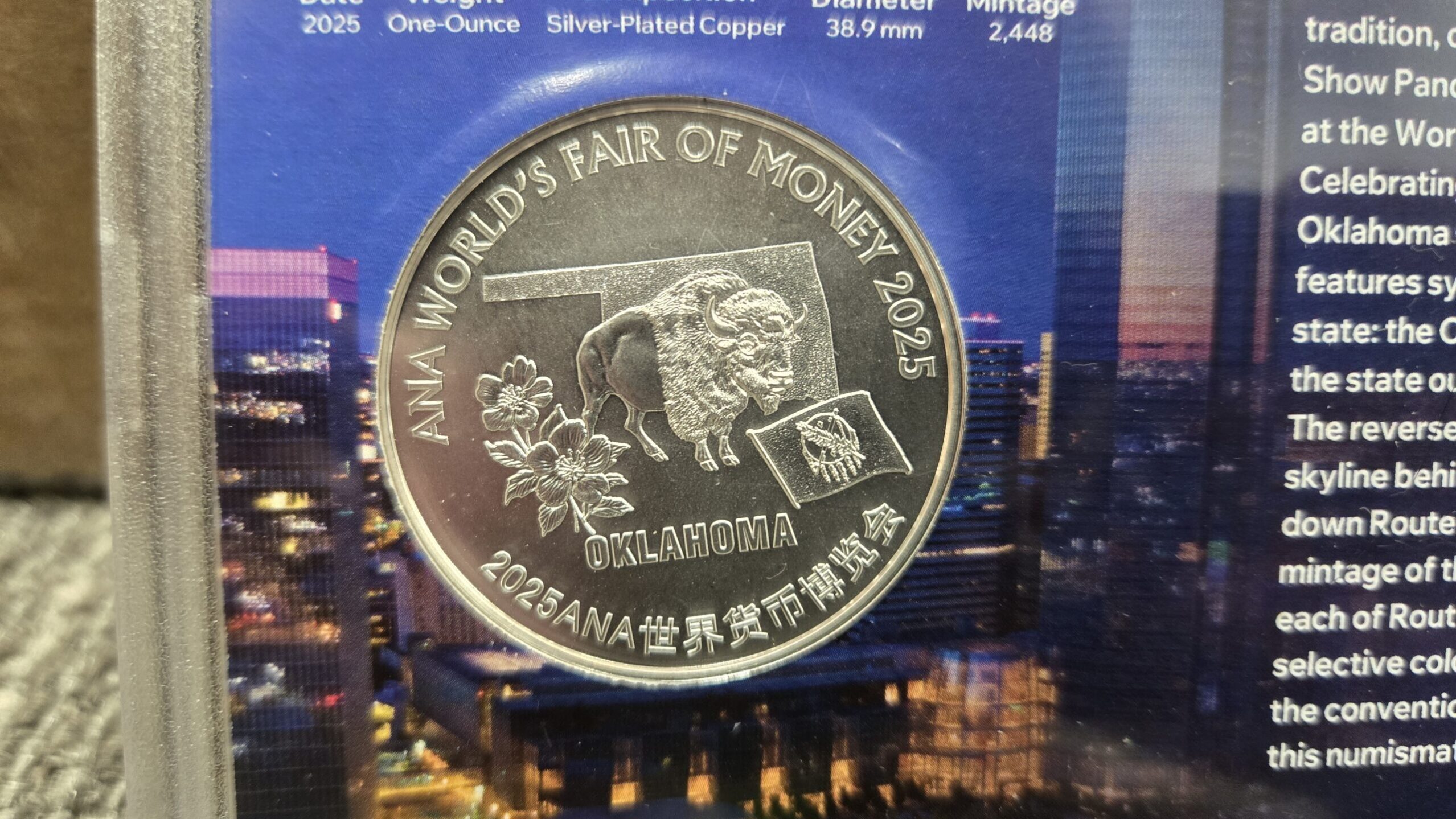 2025 ANA World's Fair Of Money Oklahoma City "Route 66" Show Panda - Image 3