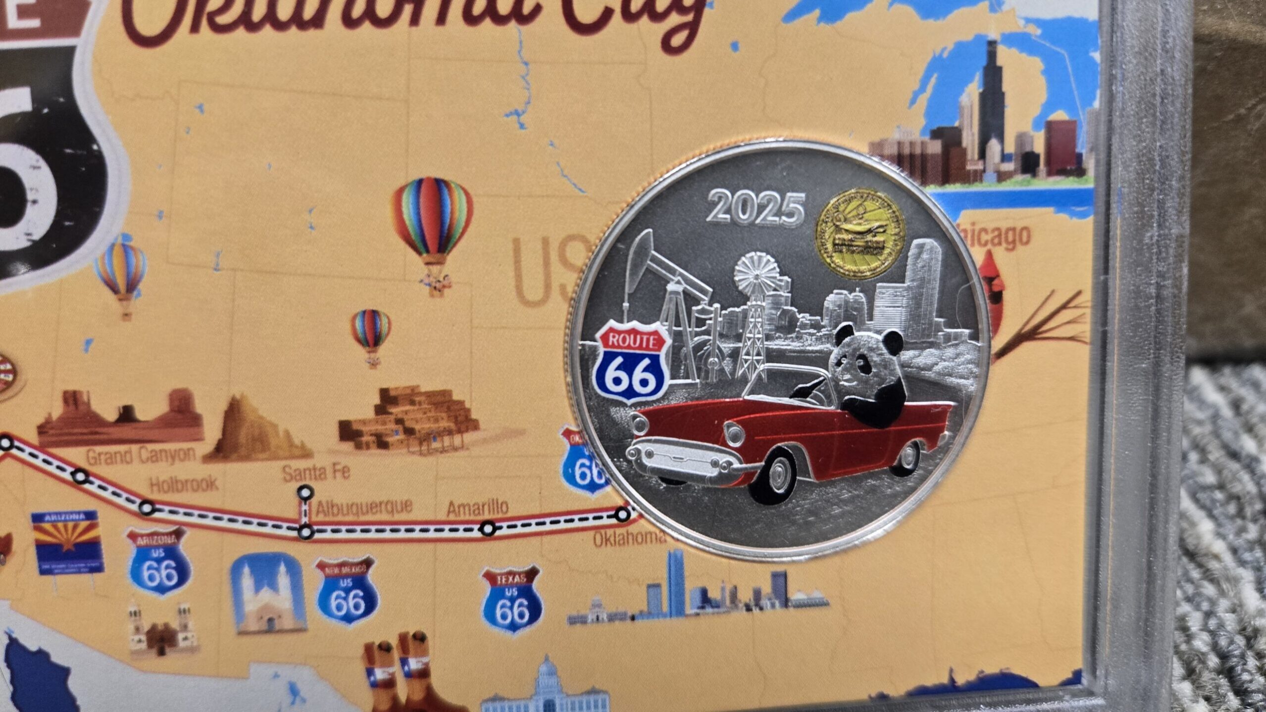 2025 ANA World's Fair Of Money Oklahoma City "Route 66" Show Panda - Image 4
